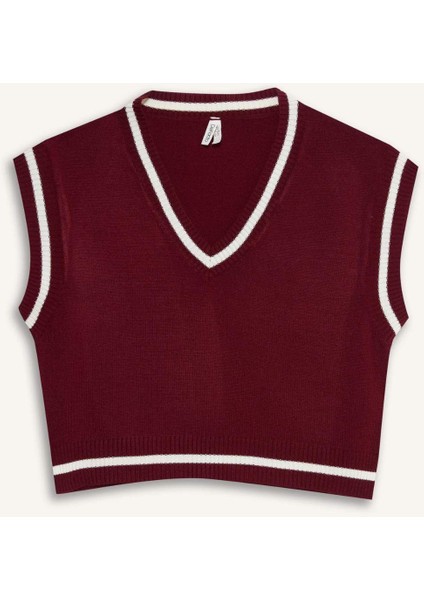 Kız Çocuk Okula Dönüş Standart Fit Triko Süveter E7709A825AU