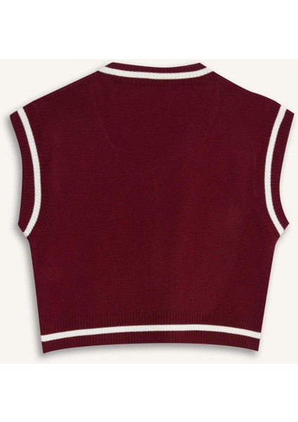 Kız Çocuk Okula Dönüş Standart Fit Triko Süveter E7709A825AU