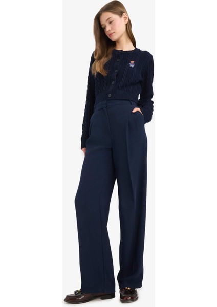 Regular Fit Bisiklet Yaka Düğmeli Triko Hırka E8237AX25WN fiyatları