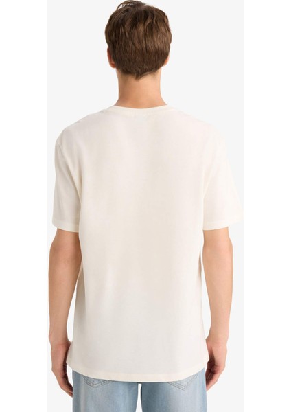 Bisiklet Yaka Pike Kısa Kollu Tişört F9897AX25SM