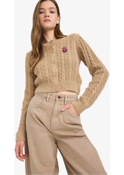 Regular Fit Bisiklet Yaka Düğmeli Triko Hırka E8237AX25WN modelleri