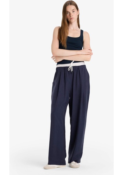 Baggy Fit Çift Cepli Normal Bel Standart Boy Tensel Pantolon F9743AX25HS fiyatları