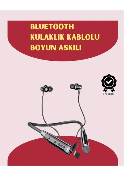 120 Saat Pil Ömrüyle Boyun Askılı Bluetooth Kulaklık – Spor ve Günlük Kullanım Için fiyatları
