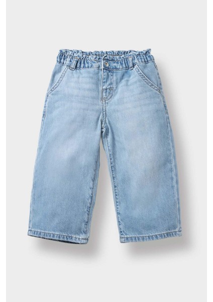 Kız Bebek Okul Wide Leg Jean Pantolon F1829A525AU