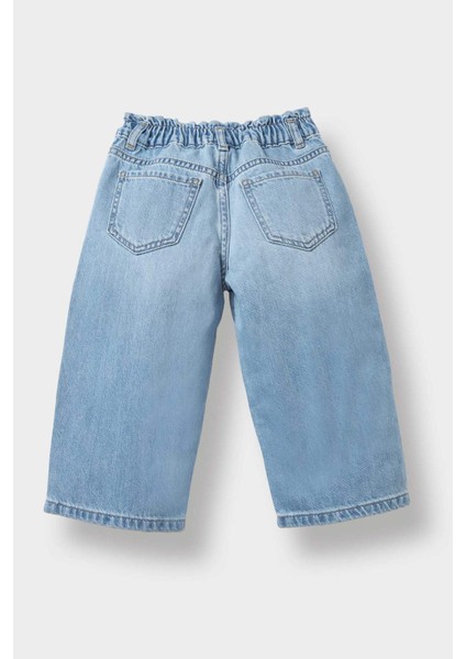 Kız Bebek Okul Wide Leg Jean Pantolon F1829A525AU modelleri