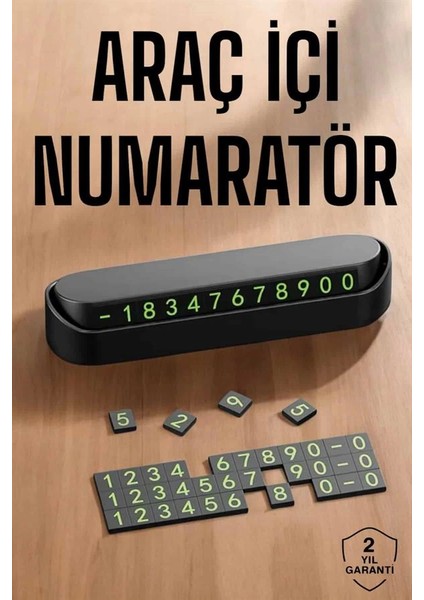 Araç Içi Numaratör Numaralık Torpido Üstü Açılır Kapanır Telefon Numarası Bırakma fiyatları