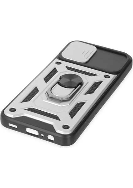 Samsung Galaxy A03 Kılıf Pars Lens Yüzüklü Silikon - Gümüş - NX7618-4628 fırsatları