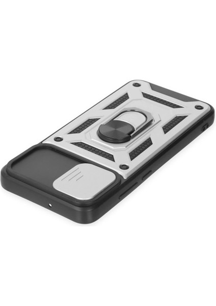 Samsung Galaxy A03 Kılıf Pars Lens Yüzüklü Silikon - Gümüş - NX7618-4628 indirimleri