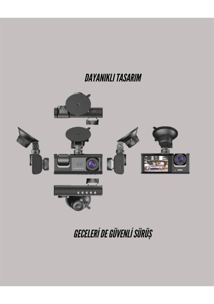 Torima Ta-01 G-Sensörlü 3'lü Kayıtlı Araç Kamerası fiyatları