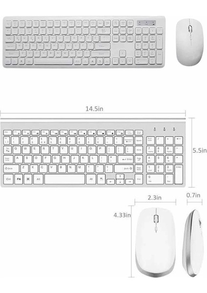 Klavye Mouse Seti Sessiz Kablosuz Türkçe Tv Pc Uyumlu fırsatları