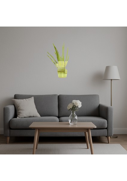 Aloe Vera Bitkisi Dekoratif Altın Aynalı Tablo - NX6493-1687 indirimleri