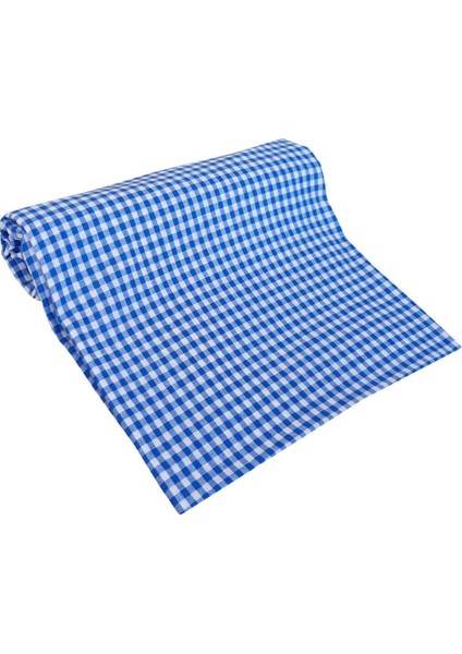 Mavi Kare Desenli Piknik Masa Örtüsü 170X170, Şık ve Kullanışlı Yer Sofrası Örtüsü modelleri