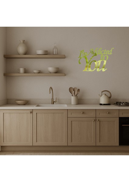 Sana Bağımlıyım Temalı Duvar Altın Aynalı Tablosu - NX7285-3120 modelleri