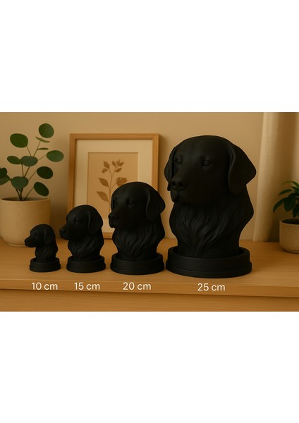 Siyah Golden Retriever Köpek Büstü – Dekoratif Heykel indirimleri