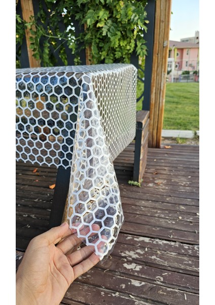 Beyaz Hasır Lüx Pvc Kaplamalı Silinebilir Petek Desen Masa Örtüsü Su Geçirmez Hediye Çeyizlik Sofra fiyatları