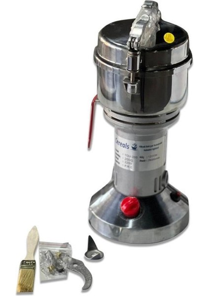 Gri 200 gr Baharat Öğütücü Değirmen Zencefil Zerdeçal Öğütme Makinesi