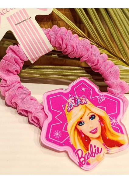 Lüks Barbie Figürlü Tül Lastik Toka