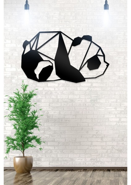 Siyah Panda Figürlü Dekoratif Ahşap Tablo, Şık ve Doğal Ev Dekorasyonu. modelleri