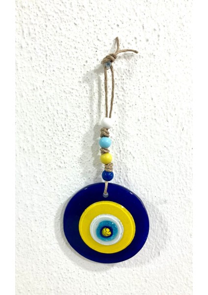 El Yapımı Lacivert Balkon Süsü, 10 Cm, Duvar Dekorasyonu, Nazar Boncuğu Şıklığı fiyatları