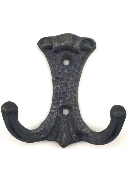 Antika Tarz Dekoratif Pirinç Anıt Çiftli Vestiyer Askı - 85X72 Mm, Oksit