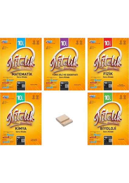 10. Sınıf Beceri Temelli Matematik Edebiyat Fizik Kimya ve Biyoloji Soru Bankası 5li Set + Telefon Tutucu