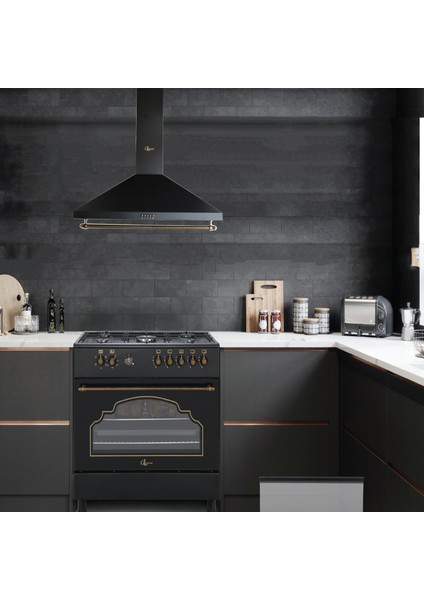 Rustik Siyah Set 90 Cm(Desire 90 Kuzine Fırın- Gld 039RS Davlumbaz) modelleri