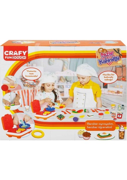 Crafy Pazar Kahvaltısı Oyun Hamuru Seti 300 G 23 Parça fiyatları