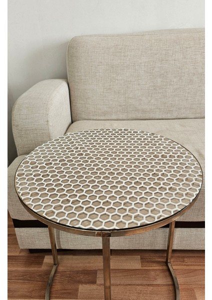 Yuvarlak Orta Sehpa Petek Desenli Çeyizlik Pvc Şeffaf Masa Örtüsü Hasır Lüx Silinebilir Hediyelik fiyatları