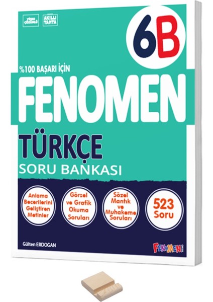 Fenomen Yayıncılık 6. Sınıf B Serisi Türkçe Soru Bankası ve Telefon Tutucu