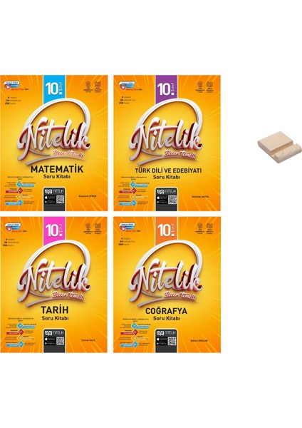 10. Sınıf Beceri Temelli Matematik Edebiyat Tarih ve Coğrafya Soru Bankası 4lü Set + Telefon Tutucu