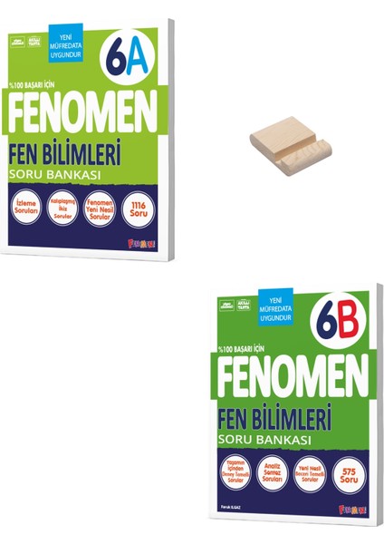 Fenomen Yayıncılık 6. Sınıf A ve B Serisi Fen Bilimleri Soru Bankaları + Telefon Tutucu