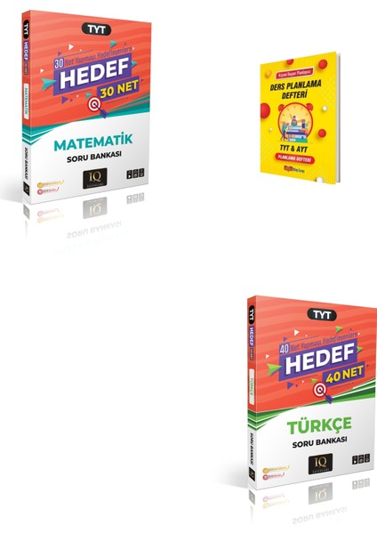 Tyt Hedef 30 Net Matematik ve 40 Net Türkçe Soru Bankası + Planlama Defteri