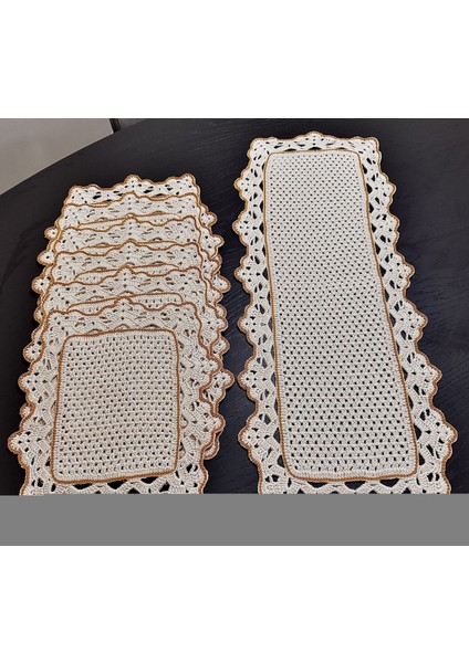 Bej Supla Runner Amerikan Servisi Takımı, Şık ve Pratik Masa Dekorasyonu fiyatları