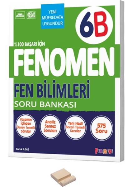 Fenomen Yayıncılık 6. Sınıf B Serisi Fen Bilimleri Soru Bankası ve Telefon Tutucu