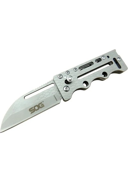 AC78 Gri Yaprak Kamp Çakı 14,5 cm - Metal Sap, Kılıflı