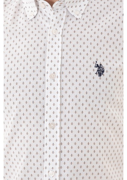 Erkek Kum Gömlek Desenli 50288677-VR085