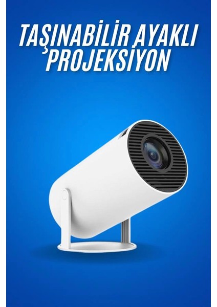 Sinema Projektörü Android HDMI USB Wifi Ses Çıkışlı Ayaklı Projeksiyon Taşınabilir fiyatları