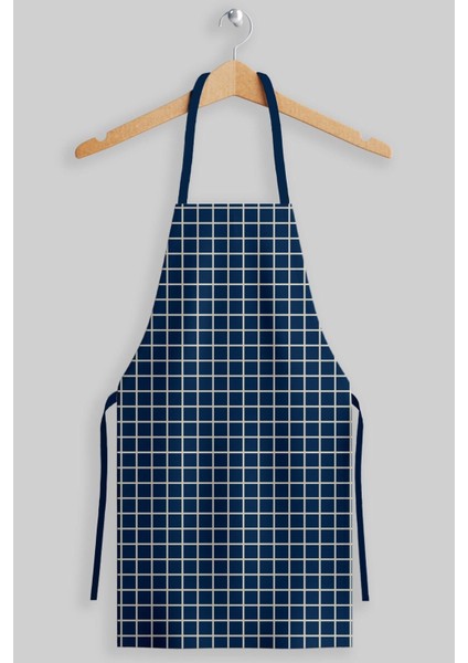 Lacivert Kareli Mutfak Önlüğü, Şık ve Koruyucu, Dayanıklı ve Rahat Tasarım fiyatları