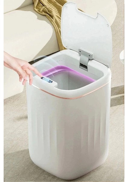 Akıllı Teknolojik Çöp Kutusu Uv Işıklı Otomatik Aç Kapat Sensörlü Mutfak Banyo Ev 20L fırsatları