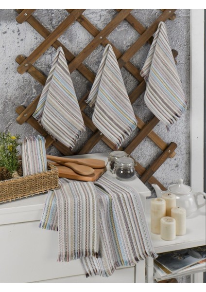 Renkli 30X50 Mutfak Havlusu, Kurulama Bezi, 6'lı Paket, Yumuşak ve Hafif