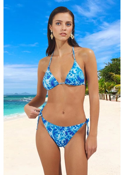 Üçgen Bikini Takımı Ayarlanabilir Askılı Çıkarılabilir Pedli Deniz Havuz Plaj Mayo