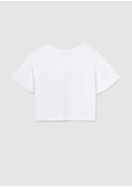 Kız Çocuk Beyaz Yeşil T-Shirt Kısa Kol fiyatları