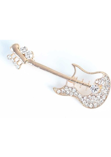 Zirkon Taşlı Metal Broş