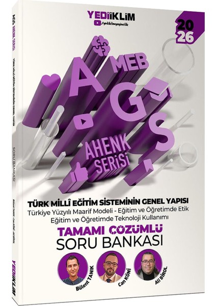 2026 Meb Ags Ahenk Serisi Tamamı Çözümlü Soru Bankası-Video Ders Notları(Eğitim,mevzuat,anayasa) modelleri