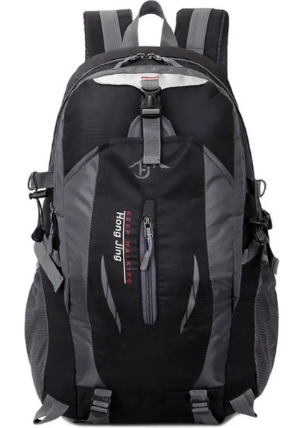 Yeni Dalı Kamp Sırt Çantası 40L Büyük Kapasiteli Seyahat Sırt Çantası Naylon Su Geçirmez Açık Çantalar Yürüyüş Seyahat Çantası Renk: Siyah (Yurt Dışından)