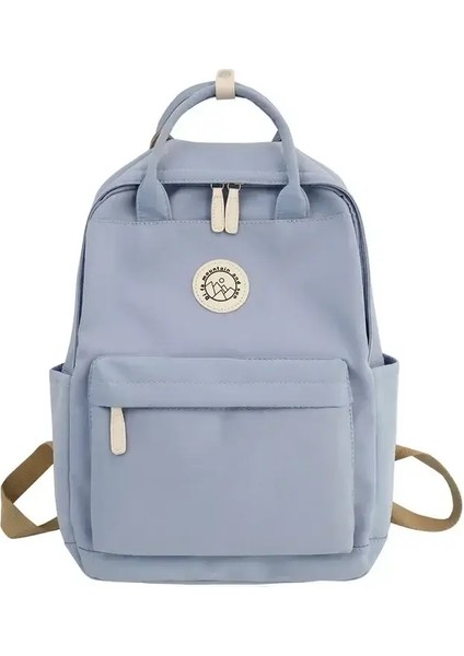 Moda Kadınlar Için Sırt Çantası Siyah Portatif Okul Çantası Kadın Iş Seyahati Sırt Çantası Kızlar Su Geçirmez Naylon Mochila Renk: Mavi (Yurt Dışından)