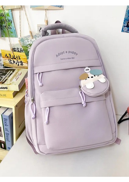 Modaya Sevimli Çift Omuzlu Sırt Çantası: Hafif, Su Geçirmez Ortaokul ve Lise ve Kolej Damızlığı Için Büyük Kapasiteli Okul Çantası: Mor/boyut: 15 Inç (Yurt Dışından)