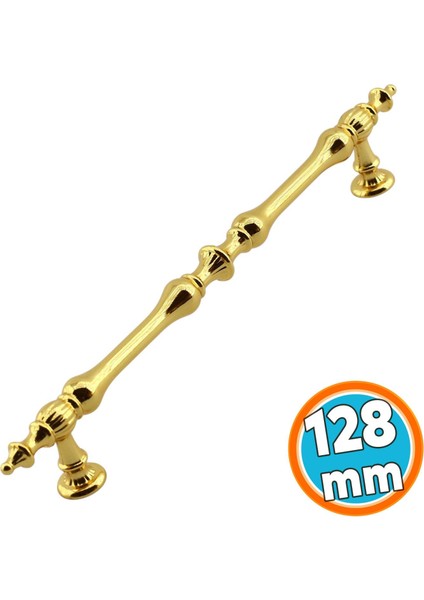 Mobilya Mutfak Dolabı Çekmece Dolap Kulpları Kapak Kulpu Kulbu Gold 128 mm Metal Kulp