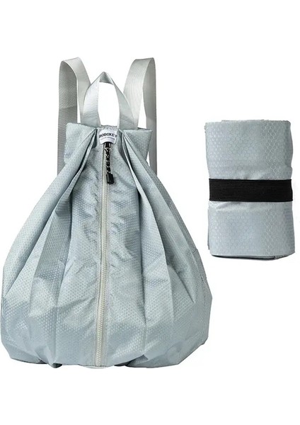 Açık Taşınabilir Su Geçirmez Hafif Spor Seyahat Çantası Katlanır Çanta Ins Sırt Çantası Okul Çantası Kadın Lisesi Backpackcolor: Gri (Yurt Dışından)