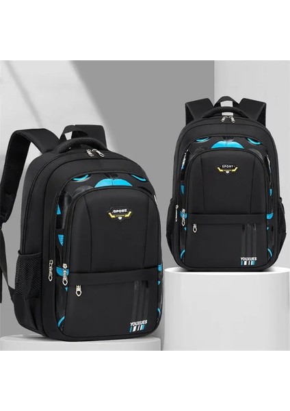 Yeni Çocuk Okul Çantaları Çocuklar Sırt Çantası Ilköğretim Okul Çantası Genç Erkekler Su Geçirmez Sırt Çantaları Kitap Çantası Renk: Siyah B (Yurt Dışından)